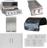 Blaze Premium LTE 7-Piece 40-Inch Natural Gas Outdoor Kitchen Package - BLZ-5LTE2-NG-7PC-SC