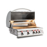 Blaze Premium LTE 32-Inch 4-Burner Built-In Propane Gas Grill w/ Rear Infrared Burner & Grill Lights - BLZ-4LTE2-LP