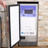 Blaze 50 Lb. 15-Inch Outdoor Rated Ice Maker w/ Gravity Drain - BLZ-ICEMKR-50GR