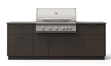 Blaze Sunrise 8-Ft Outdoor Kitchen Island w/ 40-Inch Premium LTE+ Propane Grill in Architectural Bronze w/ Keon Countertop